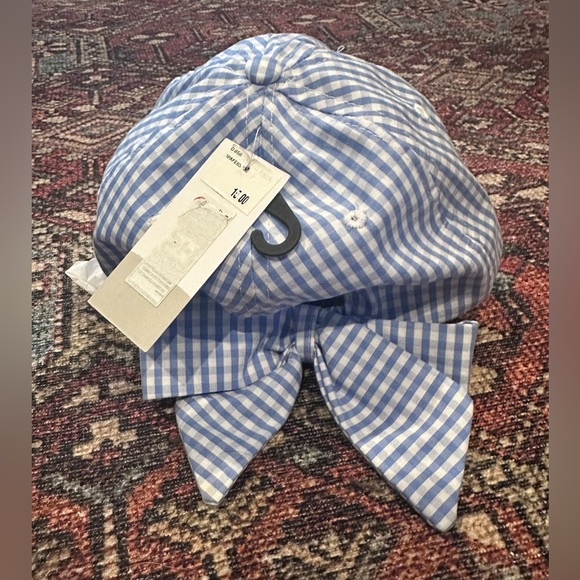 Light Blue/White Gingham BP Nordstrom Baseball cap, one size NWT - Picture 4 of 7